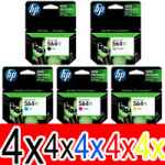 20 Pack Genuine HP 564XL Ink Cartridge Set (4BK,4PBK,4C,4M,4Y) CN684WA CB322WA CB323WA CB324WA CB325WA
