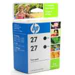 1 x Genuine HP 27 Black Ink Cartridge Twin Pack CC621AA