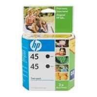 1 x Genuine HP 45 Black Ink Cartridge Twin Pack CC625AA