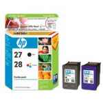 1 x Genuine HP 27 & 28 Black & Colour Ink Cartridge Combo Pack CC628AA