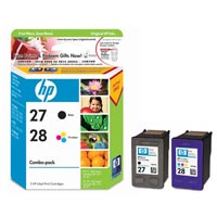 1 x Genuine HP 27 & 28 Black & Colour Ink Cartridge Combo Pack CC628AA