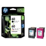 1 x Genuine HP 60 Black & Colour Ink Cartridge Combo Pack CN067AA