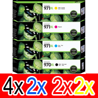 10 Pack Genuine HP 970XL 971XL Ink Cartridge Set (4BK,2C,2M,2Y) CN625AA CN626AA CN627AA CN628AA