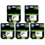 5 Pack Genuine HP 564XL Ink Cartridge Set (1BK,1PBK,1C,1M,1Y) CN684WA CB322WA CB323WA CB324WA CB325WA