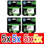 20 Pack Genuine HP 564XL Ink Cartridge Set (5BK,5C,5M,5Y) CN684WA CB323WA CB324WA CB325WA