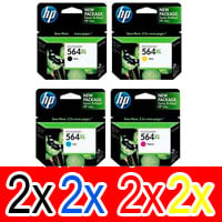 8 Pack Genuine HP 564XL Ink Cartridge Set (2BK,2C,2M,2Y) CN684WA CB323WA CB324WA CB325WA