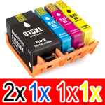 5 Pack Compatible HP 915XL Ink Cartridge Set (2BK,1C,1M,1Y) 3YM22AA 3YM19AA 3YM20AA 3YM21AA