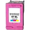 1 x Compatible HP 67XL Colour Ink Cartridge 3YM58AA