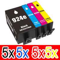 20 Pack Compatible HP 924e Ink Cartridge Set (5BK,5C,5M,5Y) 4K0V0NA 4K0V7NA 4K0V8NA 4K0V9NA