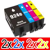 8 Pack Compatible HP 924e Ink Cartridge Set (2BK,2C,2M,2Y) 4K0V0NA 4K0V7NA 4K0V8NA 4K0V9NA