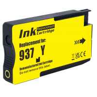 1 x Compatible HP 937 Yellow Ink Cartridge 4S6W4NA