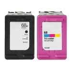 2 Pack Compatible HP 68e & 68 Black & Colour Ink Cartridge Set 7FP22TA 7FP20TA