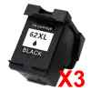 3 x Compatible HP 62XL Black Ink Cartridge C2P05AA