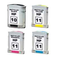4 Pack Compatible HP 10 & 11 Ink Cartridge Set (1BK,1C,1M,1Y) C4844AA C4836AA C4837AA C4838AA