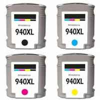 4 Pack Compatible HP 940XL Ink Cartridge Set (1BK,1C,1M,1Y) C4906AA C4907AA C4908AA C4909AA