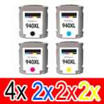 10 Pack Compatible HP 940XL Ink Cartridge Set (4BK,2C,2M,2Y) C4906AA C4907AA C4908AA C4909AA