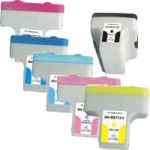 6 Pack Compatible HP 02 Ink Cartridge Set (1BK,1C,1M,1Y,1LC,1LM)) C8721WA C8771WA C8772WA C8773WA C8774WA C8775WA