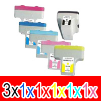 8 Pack Compatible HP 02 Ink Cartridge Set (3BK,1C,1M,1Y,1LC,1LM) C8721WA C8771WA C8772WA C8773WA C8774WA C8775WA