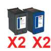 4 Pack Compatible HP 21XL & 22XL Black & Colour Ink Cartridge Set (2BK,2C) C9351CA C9352CA