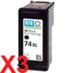 3 x Compatible HP 74XL Black Ink Cartridge CB336WA