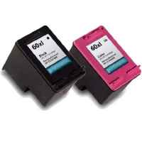 2 Pack Compatible HP 60XL Black & Colour Ink Cartridge Set CC641WA CC644WA