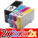 8 Pack Compatible HP 920XL Ink Cartridge Set (2BK,2C,2M,2Y) CD975AA CD972AA CD973AA CD974AA