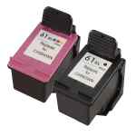 2 Pack Compatible HP 61XL Black & Colour Ink Cartridge Set CH563WA CH564WA