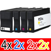 10 Pack Compatible HP 950XL 951XL Ink Cartridge Set (4BK,2C,2M,2Y) CN045AA CN046AA CN047AA CN048AA