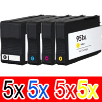 20 Pack Compatible HP 950XL 951XL Ink Cartridge Set (5BK,5C,5M,5Y) CN045AA CN046AA CN047AA CN048AA