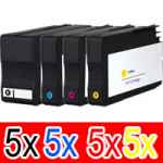 20 Pack Compatible HP 932XL 933XL Ink Cartridge Set (5BK,5C,5M,5Y) CN053AA CN054AA CN055AA CN056AA