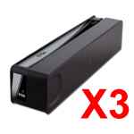 3 x Compatible HP 970XL Black Ink Cartridge CN625AA