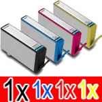 4 Pack Compatible HP 564XL Ink Cartridge Set (1BK,1C,1M,1Y) CN684WA CB323WA CB324WA CB325WA