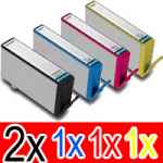 5 Pack Compatible HP 564XL Ink Cartridge Set (2BK,1C,1M,1Y) CN684WA CB323WA CB324WA CB325WA