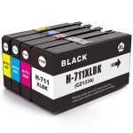 4 Pack Compatible HP 711 Ink Cartridge Set (1BK,1C,1M,1Y) CZ130A CZ131A CZ132A CZ133A