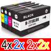 10 Pack Compatible HP 711 Ink Cartridge Set (4BK,2C,2M,2Y) CZ133A CZ130A CZ131A CZ132A