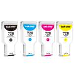 4 Pack Compatible HP 728 Ink Cartridge Set (1MBK,1C,1M,1Y) F9K17A F9K16A F9J68A F9K15A