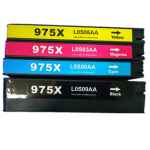 4 Pack Compatible HP 975X Ink Cartridge Set (1BK,1C,1M,1Y) L0S00AA L0S03AA L0S06AA L0S09AA