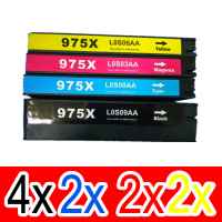 10 Pack Compatible HP 975X Ink Cartridge Set (4BK,2C,2M,2Y) L0S09AA L0S00AA L0S03AA L0S06AA