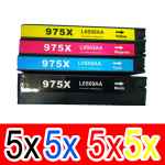 20 Pack Compatible HP 975X Ink Cartridge Set (5BK,5C,5M,5Y) L0S09AA L0S00AA L0S03AA L0S06AA
