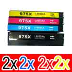 8 Pack Compatible HP 975X Ink Cartridge Set (2BK,2C,2M,2Y) L0S09AA L0S00AA L0S03AA L0S06AA