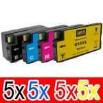 20 Pack Compatible HP 955XL Ink Cartridge Set (5BK,5C,5M,5Y) L0S72AA L0S63AA L0S66AA L0S69AA