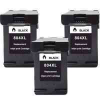 3 x Compatible HP 804XL Black Ink Cartridge T6N12AA