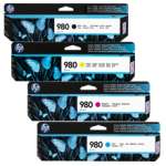 4 Pack Genuine HP 980 Ink Cartridge Set (1BK,1C,1M,1Y) D8J10A D8J07A D8J08A D8J09A