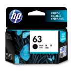 1 x Genuine HP 63 Black Ink Cartridge F6U62AA