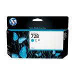 1 x Genuine HP 728 Cyan Ink Cartridge F9J67A