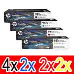 10 Pack Genuine HP 981X Ink Cartridge Set (4BK,2C,2M,2Y) L0R12A L0R09A L0R10A L0R11A