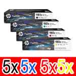 20 Pack Genuine HP 981X Ink Cartridge Set (5BK,5C,5M,5Y) L0R12A L0R09A L0R10A L0R11A