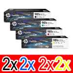 8 Pack Genuine HP 981X Ink Cartridge Set (2BK,2C,2M,2Y) L0R12A L0R09A L0R10A L0R11A