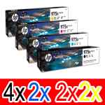 10 Pack Genuine HP 975X Ink Cartridge Set (4BK,2C,2M,2Y) L0S09AA L0S00AA L0S03AA L0S06AA