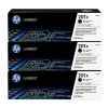 3 x Genuine HP CF400X Black Toner Cartridge 201X